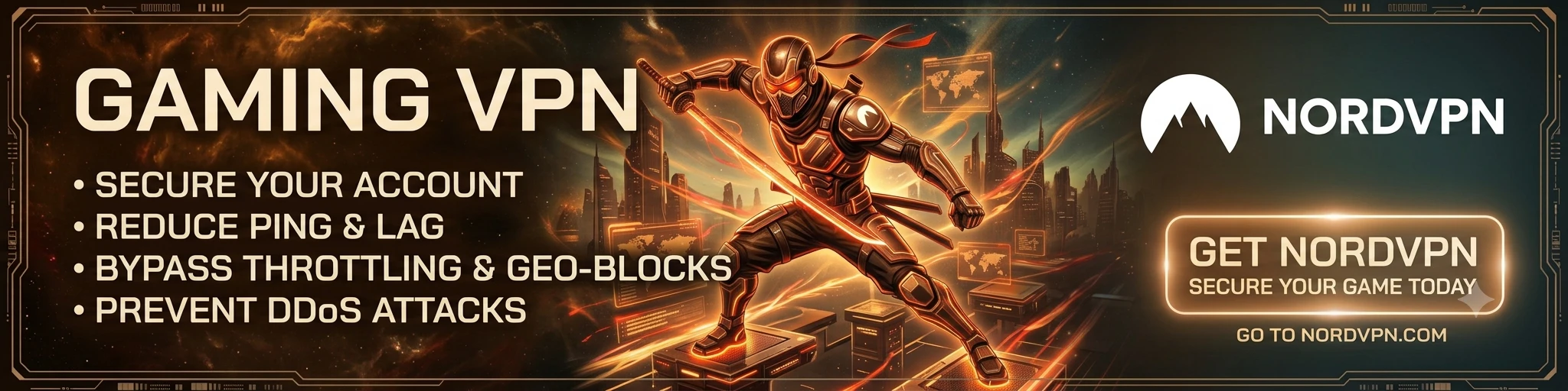 NordVPN — Gaming VPN. Secure your account, reduce ping, bypass geo-blocks.